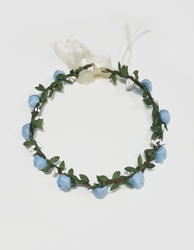 Rosa Floral Crown in Blue